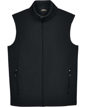 CORE365 Cruise Two-Layer Fleece Bonded Soft Shell Vest - Black