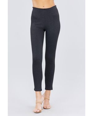 TRUEDAMES Waist Elastic Band Ponte Pants - Blue