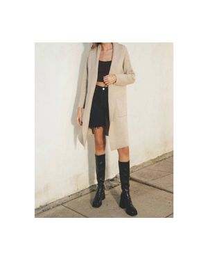 Dress Forum Open Front Long Cardigan - Natural
