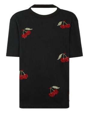 Philipp Plein T-Shirt Fit Rib Cherries - Black