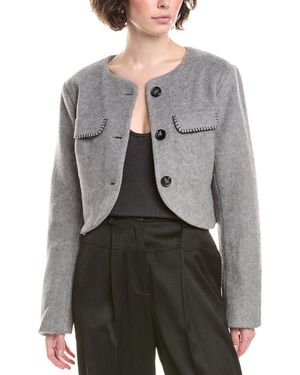 4th & Reckless Mable Wool-Blend Cardigan - Gray