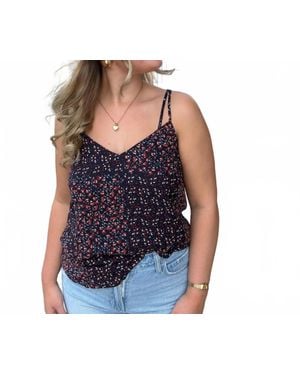 Skies Are Blue Poppy Blouse - Blue