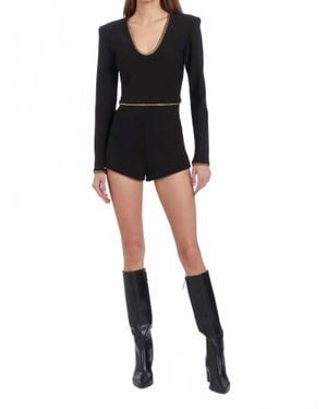 Amanda Uprichard Boheme Romper - Black
