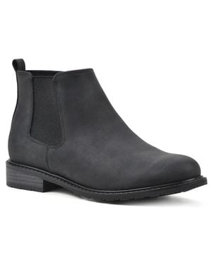 White Mountain Caching Boots Faux Leather Ankle Bootie Lion548 - Black