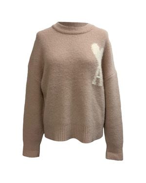 Ami Paris Paris Cloudy De Caur Sweater - Brown