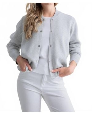 Marble Bomber Jacket - Gray