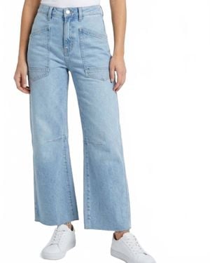 LOVERVET Kate High-Rise Fit With A Barrel Leg Jeans - Blue