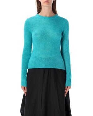 Studio Nicholson Crewneck Mohair-Blend Sweater - Blue