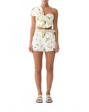 CAMILLA Tuck Front Short - White