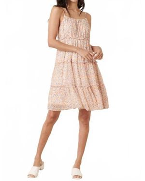 Mittoshop Ditsy Flower Tier Mini Dress - Natural