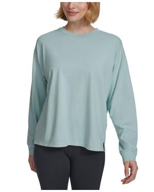 Calvin Klein Long-Sleeve Crewneck T-Shirt - Blue