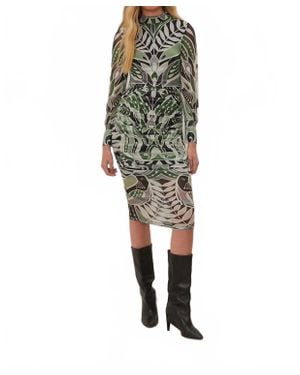 FARM Rio Nature Tulle Midi Dress - Green
