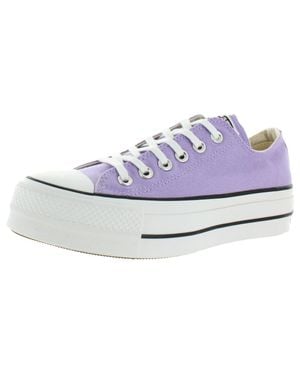 Converse Ctas Lift Ox Sneakers Canvas Platform Sneakers - White