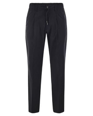 Herno Technical Hyperfine Wool Pants With Water-Repellent Finish - Blue