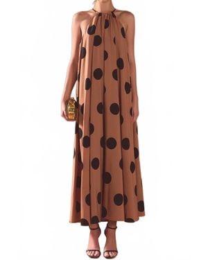 Endless Rose Camille Dot Dress - Brown