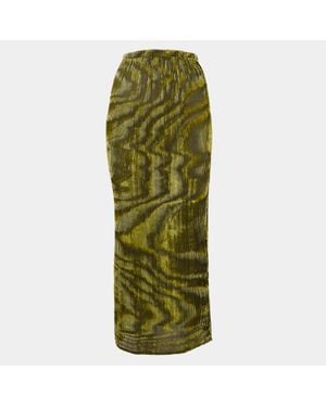 Ronny Kobo Devore Midi Jay Skirt - Green