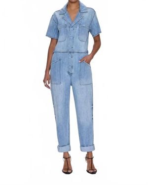 Pistola Grover Short Sleeve Field Jumpsuit - Blue