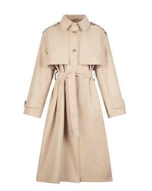 Liu Jo Cotton Gabardine Trench Coat - Natural