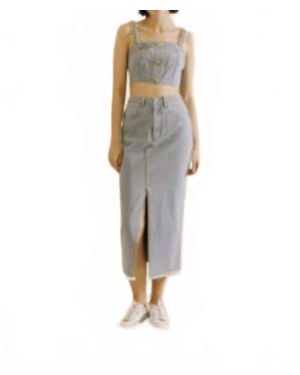 Storia Cotton Cropped Top - Multicolor