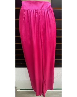 Eesome Silken Wide Leg Pants - Pink