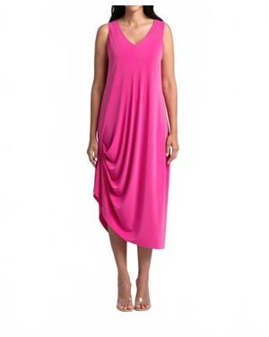 Sympli Sleeveless Drama Dress - Pink