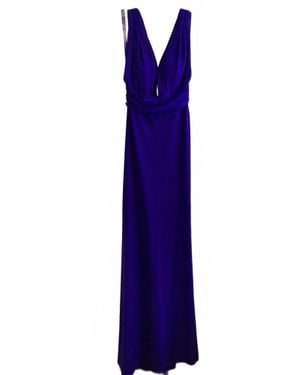Jovani Deep Plunge Dress - Purple