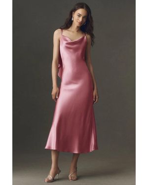BHLDN Blair Cowl-Neck Slip Maxi Dress - Pink