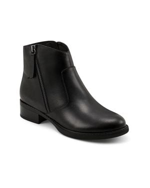Easy Spirit Lacy Bootie Leather Side Zip Ankle Boots Rhs7268 - Black