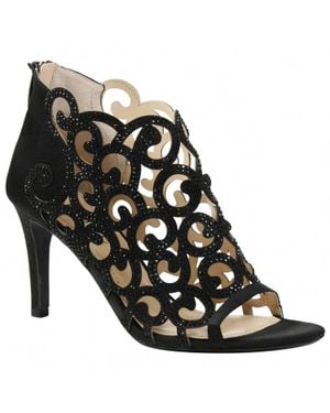 J. Reneé Mcwayfalls Rhinestone Cage Dress Sandals - Black