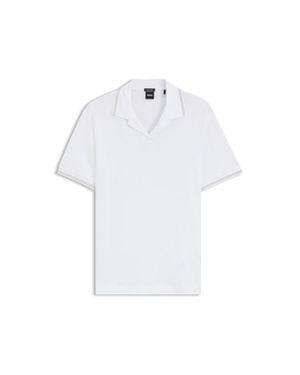 BOSS Johnny-Collar Polo Shirt - White