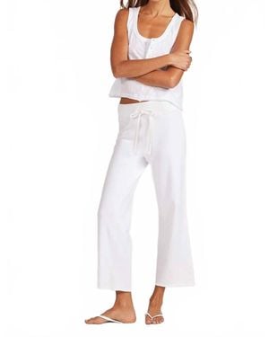 Bobi Comfort Waist Crop Flare Pant - White