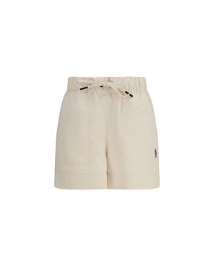 Moncler Polyester Bermuda Shorts - Natural
