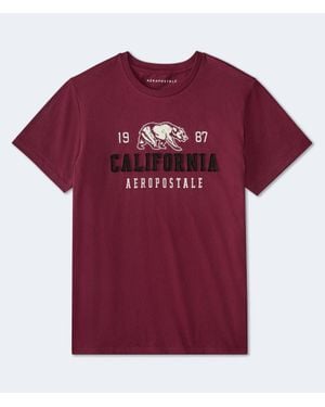 Aéropostale Cali Bear Graphic Tee - Red