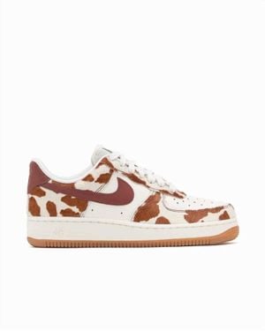 Nike Air Force 1 '07 Cow Print Top Sneakers - Pink