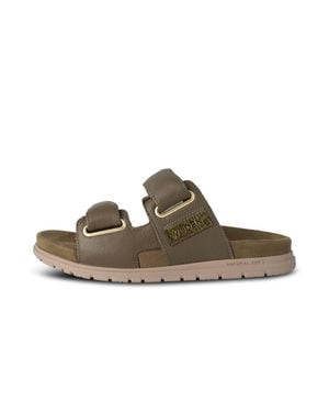 Woden Lisa Leather Sandals - Black