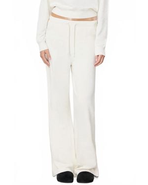 ÉTERNE Drawstring Wide Leg Sweatpant - White