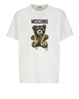 Moschino Teddy Bear Graphic Print Cotton T-Shirt - White