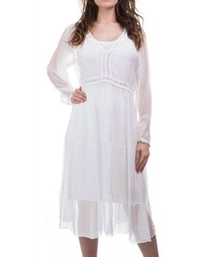 Gigi Moda Medina Long Sleeve Midi Dress - White