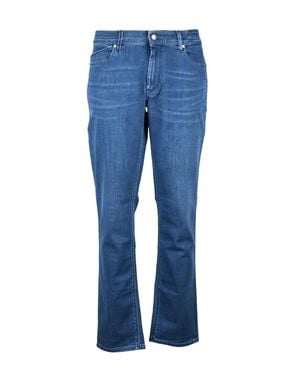 Re-hash Cotton Elastomultiester Elastane Stretch Jeans - Blue