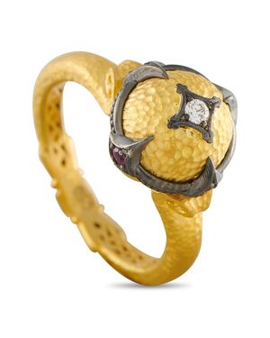 Konstantino 18K Diamond And Ruby Ring Ks05-050426 - Metallic