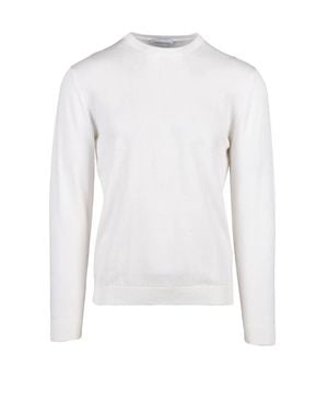Bellwood Crewneck Cotton Sweater - White