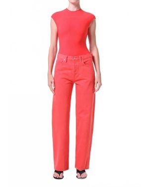 Agolde Arc Wide Leg Jean - Red