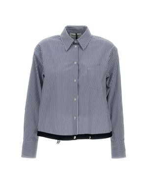 True Royal Cropped Shirt With Vertical - Gray