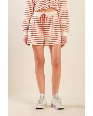 TRUEDAMES Lover Girl French Terry Short - Pink