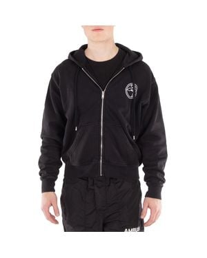 Ambush Logo-Embroidered Organic Cotton Hoodie - Black