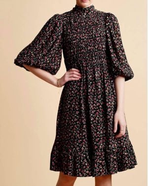 byTiMo Drapy Georgette Mini Dress - Black