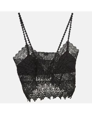 Charo Ruiz Lace Sheer Dana Top - Black
