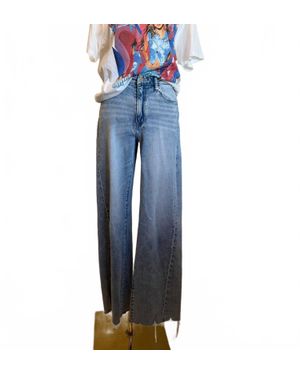 Flying Monkey High Rise Raw Hem Jean - Blue