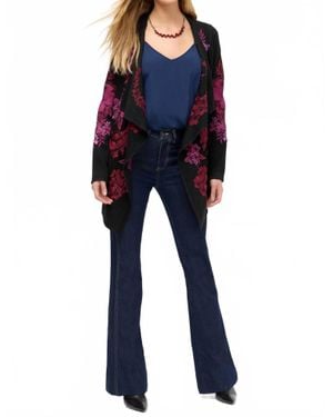 Johnny Was Biya Draped Sweater - Blue