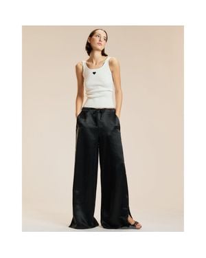 Cynthia Rowley Wide Leg Snap Pants - Blue